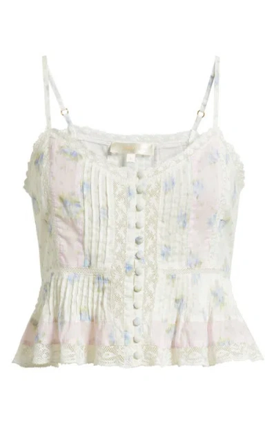 Loveshackfancy Aleni Lace Peplum Camisole In White