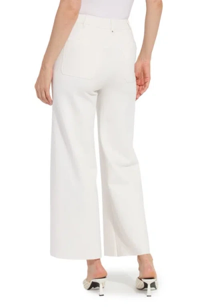 Lyssé 'lyssentials Erin High Waist Ankle Wide Leg Ponte Pants In White