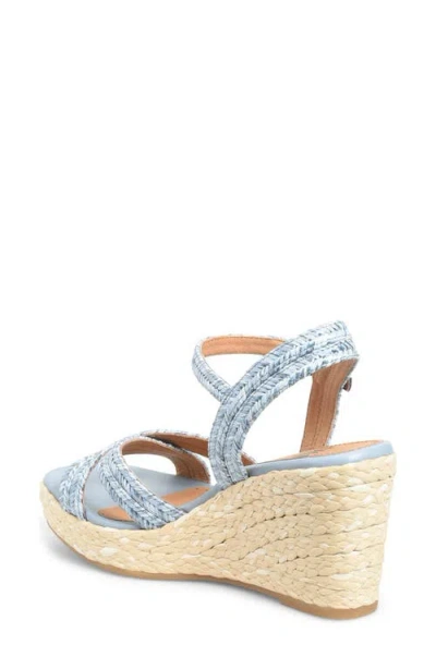 Söfft Newbury Espadrille Ankle Strap Platform Wedge Sandal In Blue