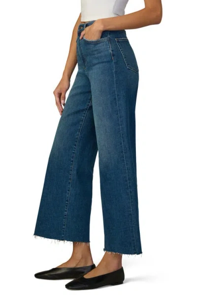 Joe's Jeans The Mia Raw Hem High Waist Ankle Wide Leg Jeans In Blue