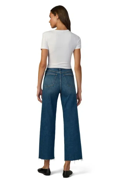 Joe's Jeans The Mia Raw Hem High Waist Ankle Wide Leg Jeans In Blue