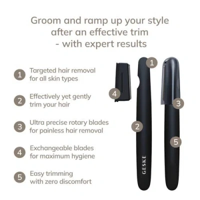 Geske Smartappguided Precision Trimmer | 4 In 1 - Gray In Black