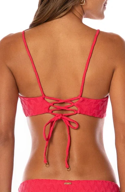 Maaji Apple Red Rocks Reversible Bikini Top In Red