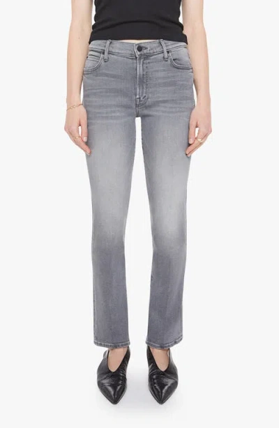 Mother The Rascal Hover Mid Rise Straight Leg Jeans In Gray