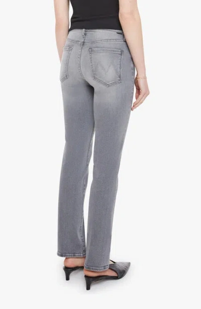 Mother The Rascal Hover Mid Rise Straight Leg Jeans In Gray