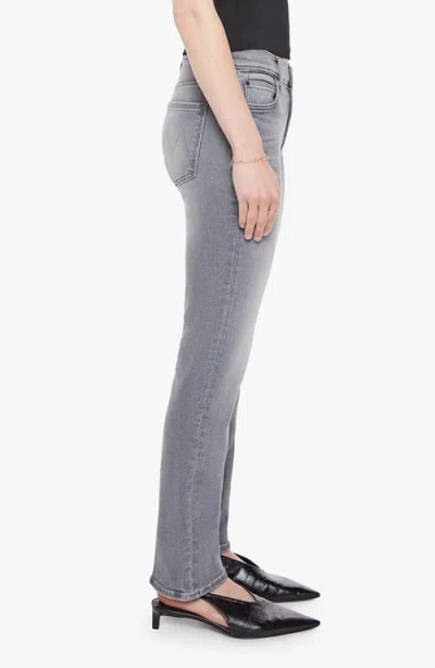 Mother The Rascal Hover Mid Rise Straight Leg Jeans In Gray