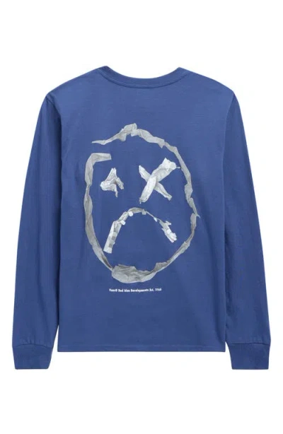 Vans Kids' Ideas 66 Long Sleeve Graphic T-shirt In Blue