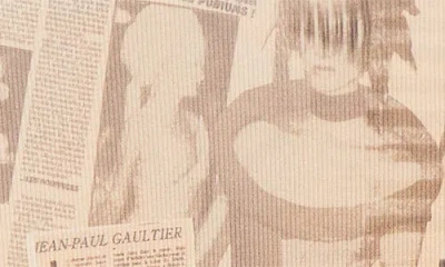 Jean Paul Gaultier Journal Print Rib T-shirt In Multi