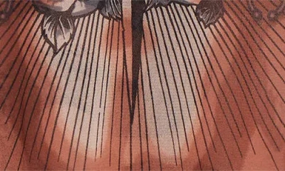 Jean Paul Gaultier Tattoo-inspired Sheer Long-sleeved Top With Bold Motifs In Brown