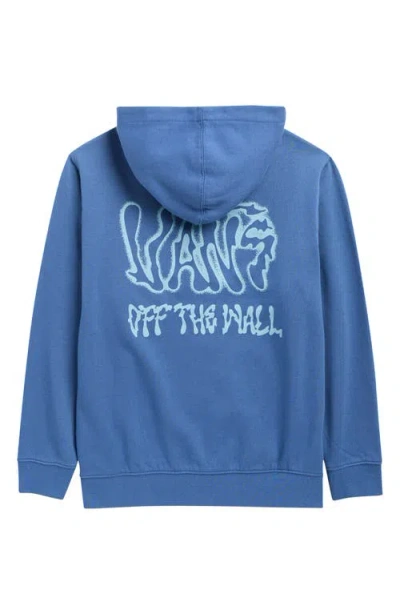 Vans Kids' Rippled Zip Up Hoodie In Blue
