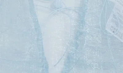 Cecilie Bahnsen Katie Sheer Liquid Myrtia Top In Blue