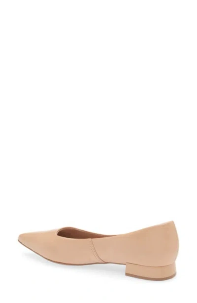 Bottero Alessandra Pointed Toe Ballet Flat In Neutral