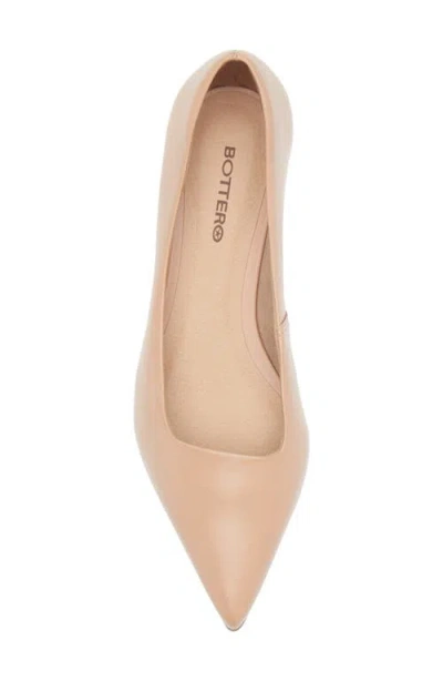 Bottero Alessandra Pointed Toe Ballet Flat In Neutral