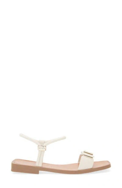 Bottero Leather Ankle Strap Sandal In White