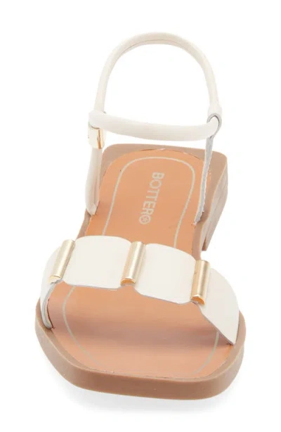 Bottero Leather Ankle Strap Sandal In White