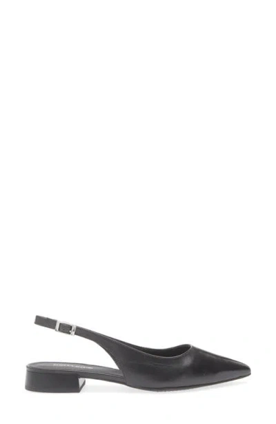 Bottero Alessandra Slingback Pointed Toe Flat In Black