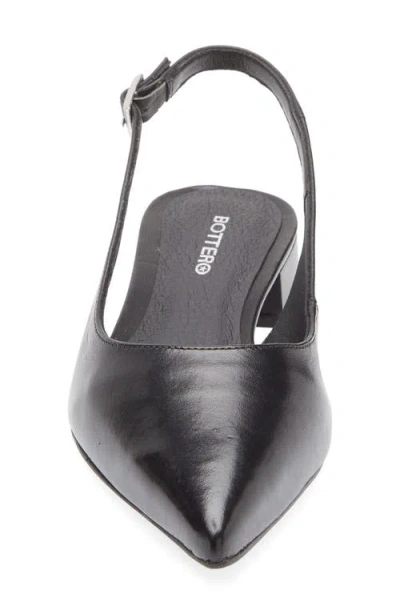 Bottero Alessandra Slingback Pointed Toe Flat In Black