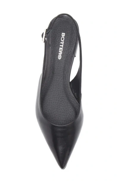 Bottero Alessandra Slingback Pointed Toe Flat In Black