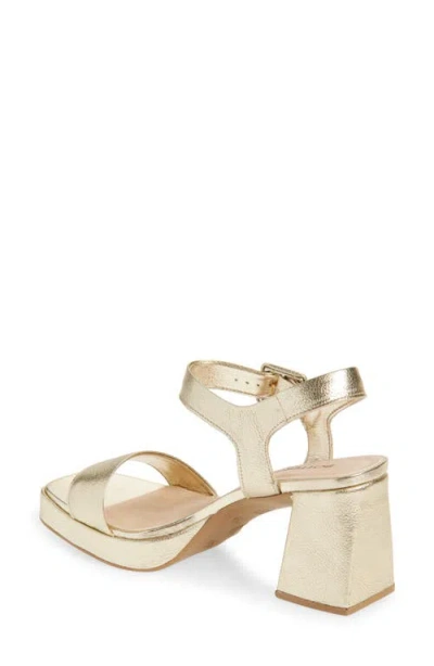Bottero Britnet Ankle Strap Platform Sandal In Gold