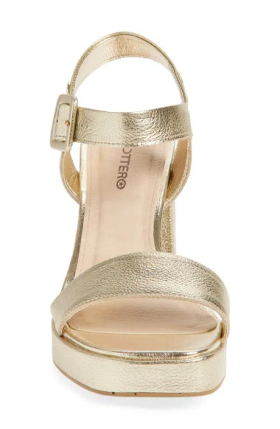 Bottero Britnet Ankle Strap Platform Sandal In Gold