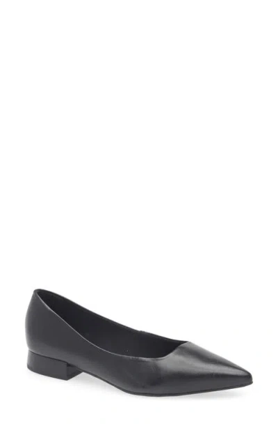 Bottero Alessandra Pointed Toe Ballet Flat In Black