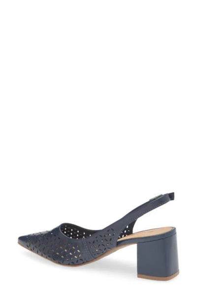 Bottero Janet Slingback Pointed Toe Pump In Blue