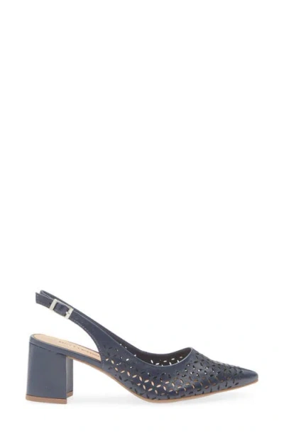 Bottero Janet Slingback Pointed Toe Pump In Blue