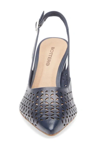 Bottero Janet Slingback Pointed Toe Pump In Blue