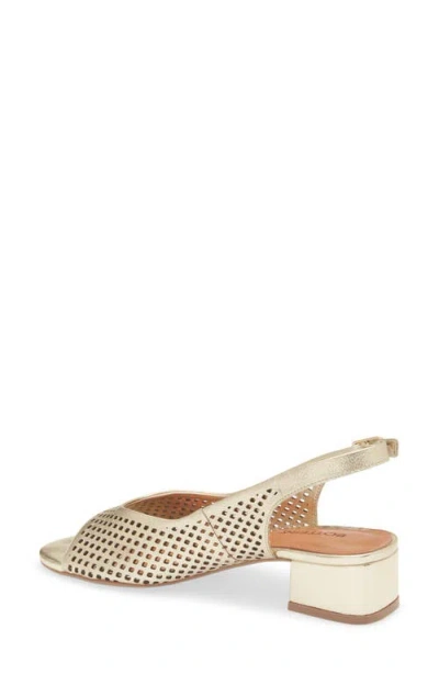 Bottero Botelsa Perforated Open Toe Slingback Pump In Neutral