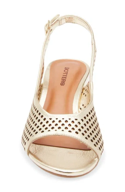 Bottero Botelsa Perforated Open Toe Slingback Pump In Neutral