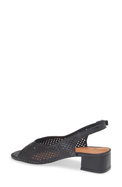 Bottero Botelsa Perforated Open Toe Slingback Pump In Black