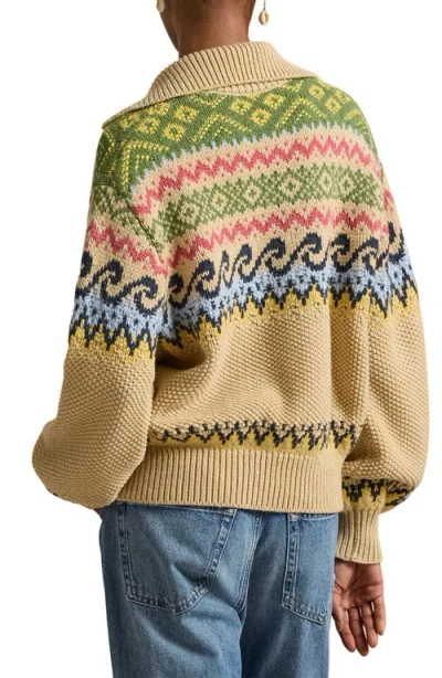 Polo Ralph Lauren Fair Isle Cotton & Wool Blend Sweater In Multi