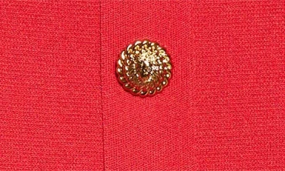 Balmain Button Front Knit Skirt In Red
