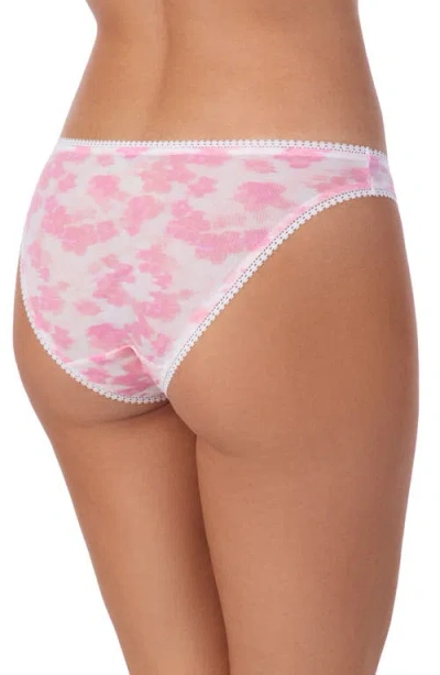 On Gossamer Triple Mesh Print Bikini In Pink