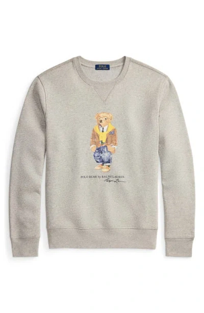 Polo Ralph Lauren Polo Bear Graphic Sweatshirt In Silver