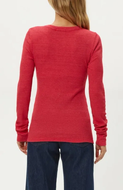 Michael Stars Juliet Long Sleeve Thermal Tee In Red