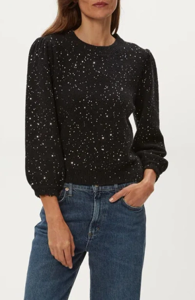 Michael Stars Deanna Sequin Embellished Balloon Sleeve Crewneck Sweater In Multi