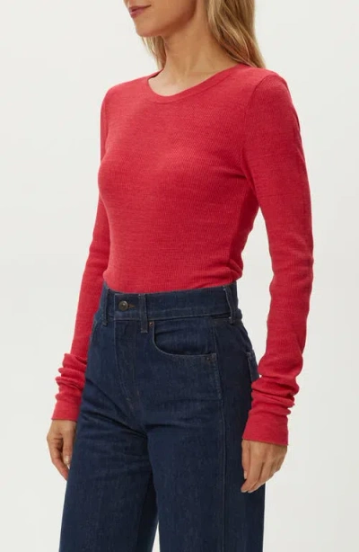 Michael Stars Juliet Long Sleeve Thermal Tee In Red