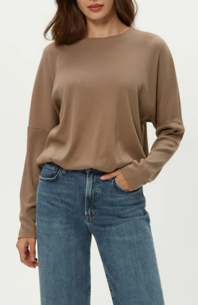 Michael Stars Kaley Crewneck Tee In Brown