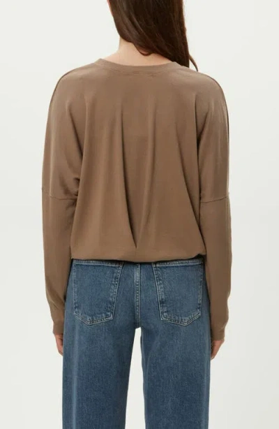 Michael Stars Kaley Crewneck Tee In Brown