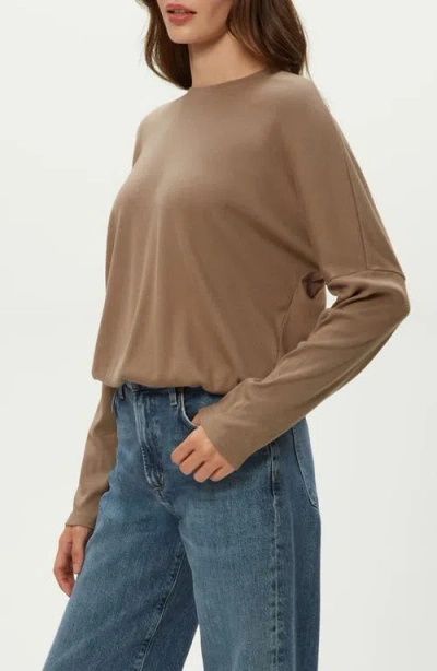 Michael Stars Kaley Crewneck Tee In Brown