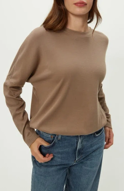 Michael Stars Kaley Crewneck Tee In Brown