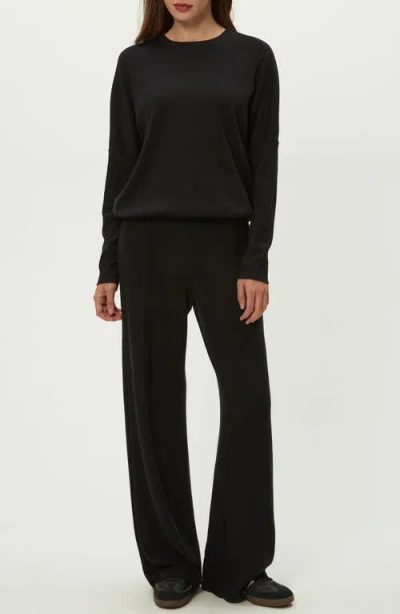 Michael Stars Kaley Long Sleeve Cotton & Modal T-shirt In Black