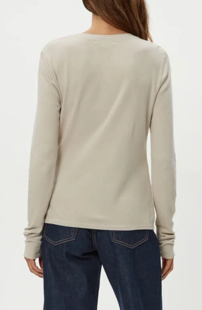 Michael Stars Minnie Ribbon Accent Henley In Neutral