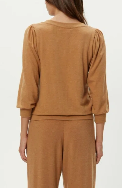 Michael Stars Gabriella V-neck Top In Brown