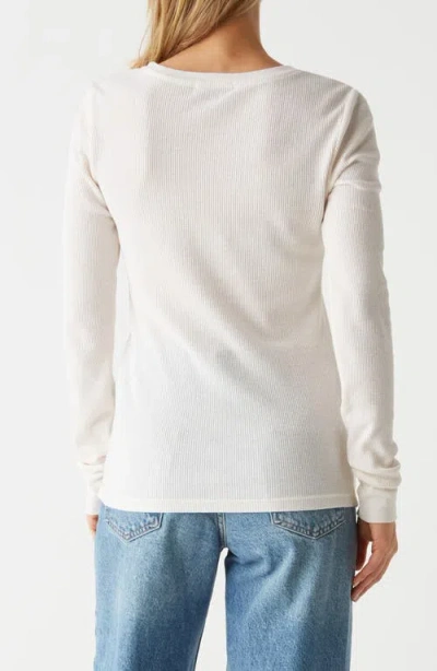 Michael Stars Juliet Long Sleeve Thermal Tee In White