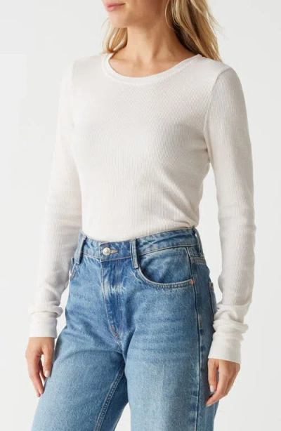 Michael Stars Juliet Long Sleeve Thermal Tee In White