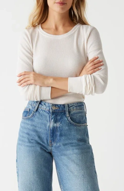 Michael Stars Juliet Long Sleeve Thermal Tee In White