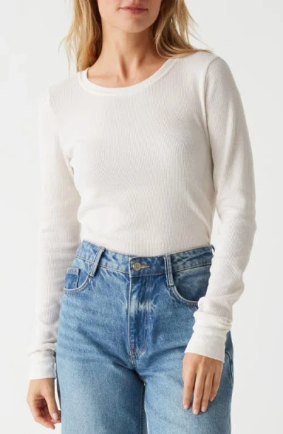 Michael Stars Juliet Long Sleeve Thermal Tee In White