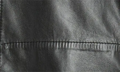 Bugatchi Reversible Leather Jacket In Black